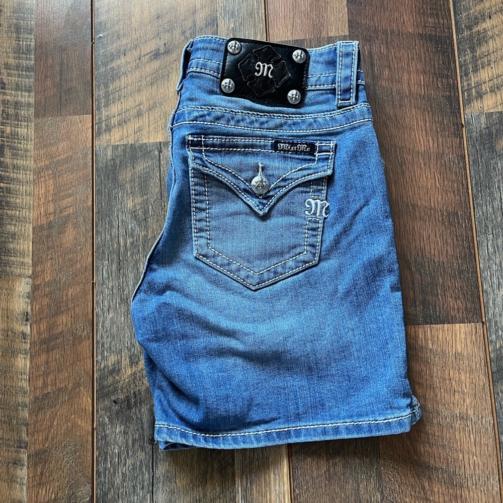 Miss Me Blue Denim Jean Shorts